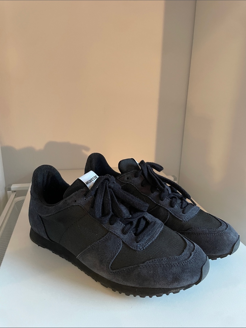Novesta Marathon Black Suede Sneakers